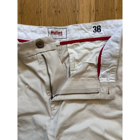 Stafford Prep Men’s Khali Shorts 36 cotton pockets front zip flat front - Picture 3 of 5